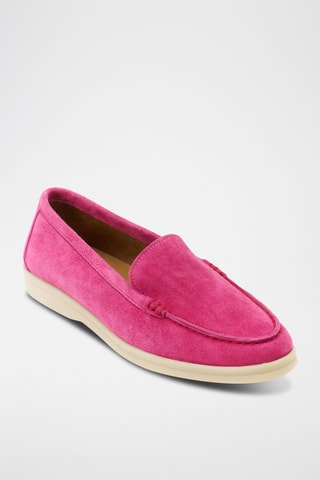 Slip-on em couro camurça Regular - Vermelho