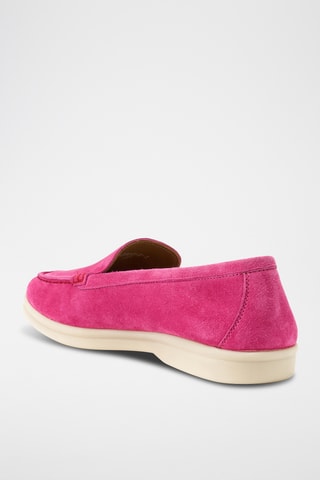 Slip-on em couro camurça Regular - Vermelho