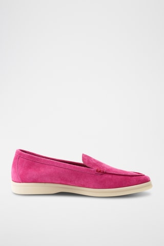 Slip-on em couro camurça Regular - Vermelho
