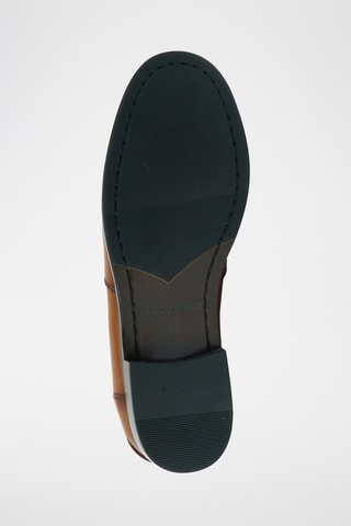 Mocassins em couro Regular - Castanho