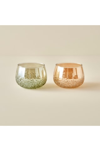 Portacandela - Verde - 11 x 11 x 8,5 cm