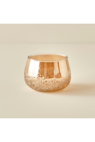 Portacandela - Arancione - 11 x 11 x 8,5 cm