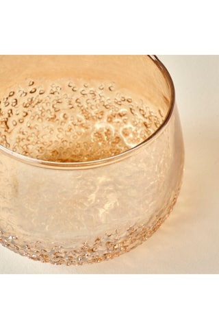 Portacandela - Arancione - 11 x 11 x 8,5 cm