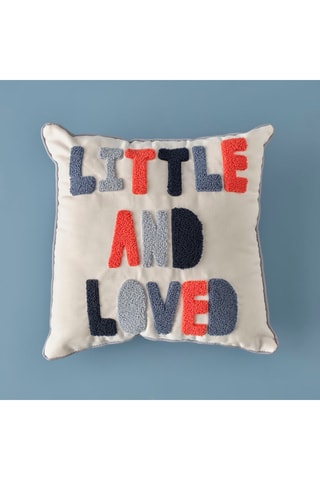 Cuscino - Bianco e blu - 35 x 35 cm