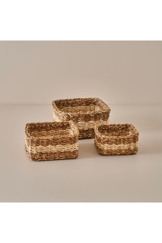 Cesto - Marrone - 22 x 22 x 10 cm