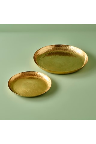 Piatto decorativo - Dorato - 29 cm