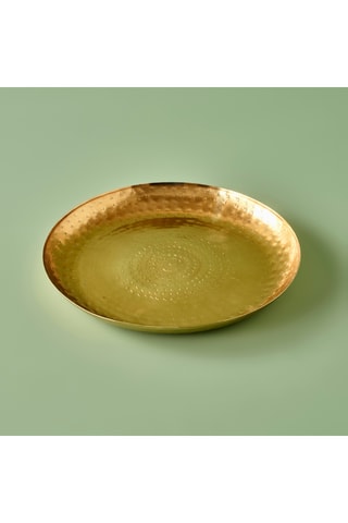 Piatto decorativo - Dorato - 40 cm