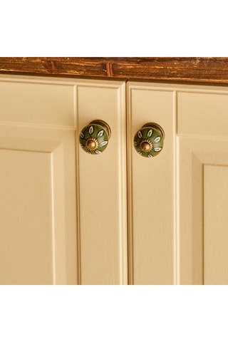 2 pomelli in ceramica - Dorato