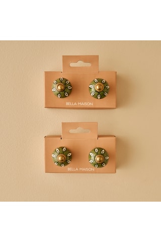 2 pomelli in ceramica - Dorato