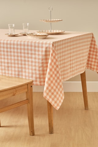 Toalha de mesa - Laranja e branco