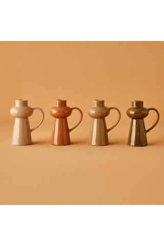 Portacandela - Marrone - 12 x 17 cm