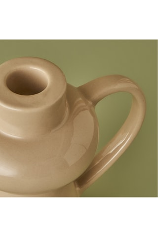 Portacandela - Beige - 12 x 17 cm