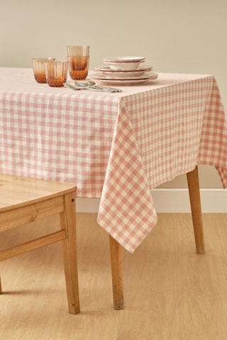 Toalha de mesa - Rosa e branco