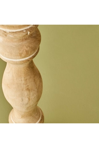 Portacandela in mango - Neutro - 12 x 12 x 38 cm