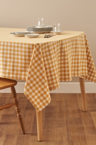 Toalha de mesa - Mostarda e branco