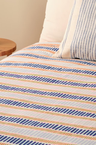 Copriletto - Blu e arancione