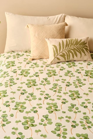 Copriletto - Verde e bianco