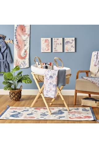 Tapis - Beige et bleu - 80 x 150 cm