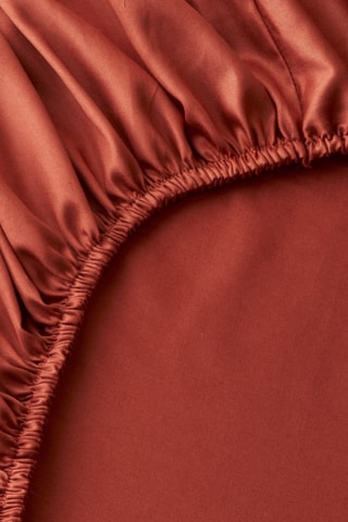 Lenzuolo sotto in cotone - 57 fili/cm² - Rosso mattone