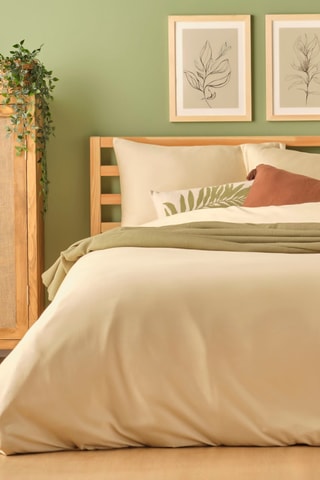 Parure copripiumino in cotone - 57 fili/cm² - Beige