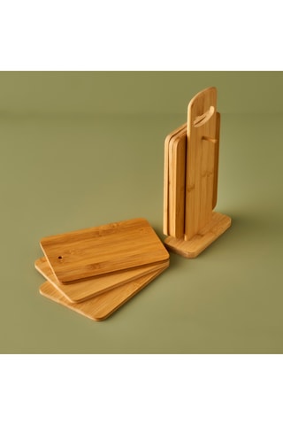 6 taglieri in bambù - 33 x 15 x 7 cm