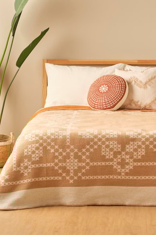 Copriletto in cotone - 57 fili/cm² - Marrone