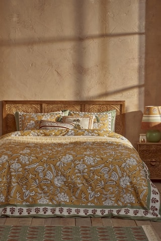 Parure copripiumino in cotone - 57 fili/cm² - Senape