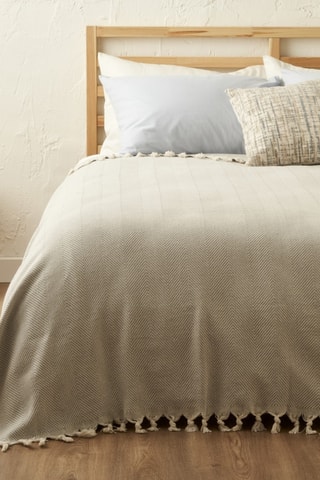 Copriletto in cotone - 57 fili/cm² - Grigio