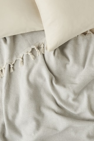 Copriletto in cotone - 57 fili/cm² - Grigio