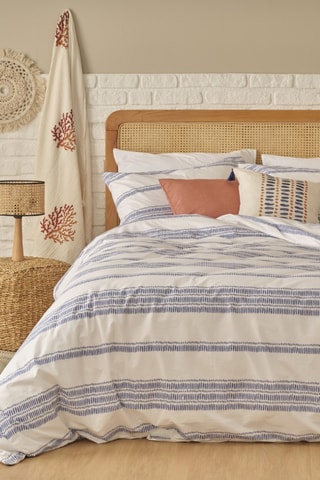 Parure copripiumino in cotone - 57 fili/cm² - Blu