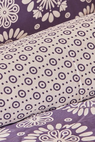 Parure copripiumino in cotone rinforzato - 57 fili/cm² - Viola