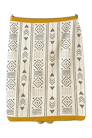 Copriletto in cotone - 57 fili/cm² - Antracite e senape