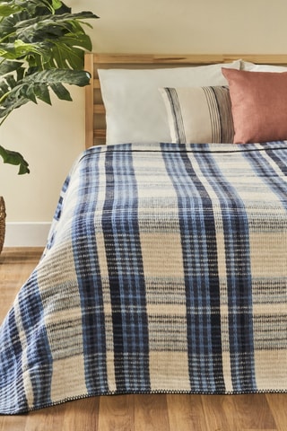 Copriletto in cotone - 57 fili/cm² - Blu