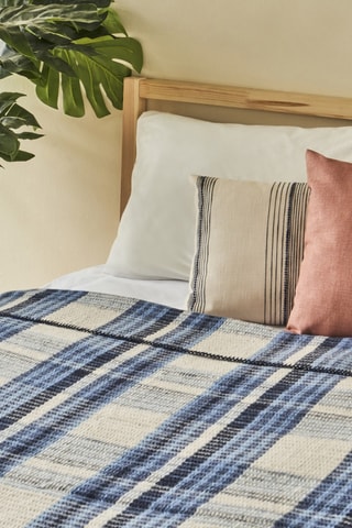 Copriletto in cotone - 57 fili/cm² - Blu