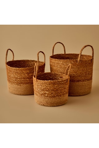 Cesto in vimini - Marrone - 29 x 25 cm