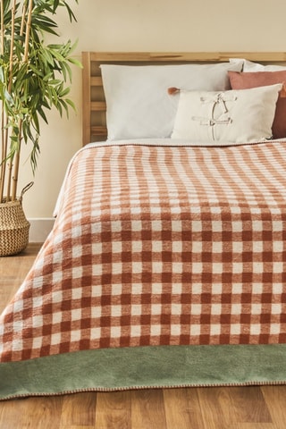 Copriletto - Beige e marrone