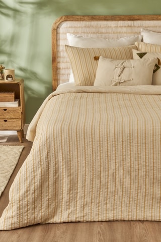 Parure copripiumino in cotone - 57 fili/cm² - Beige