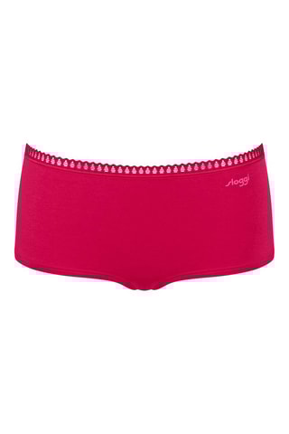 3 shortys en coton biologique Go Crush - Ecru et fuchsia