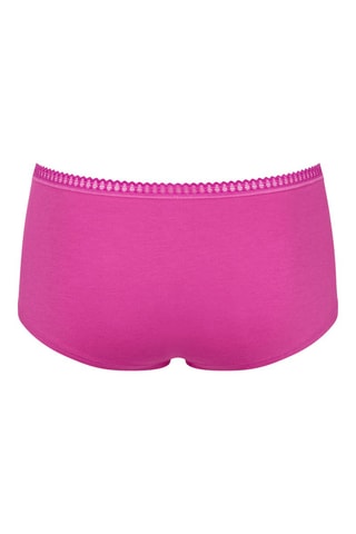 3 shortys en coton biologique Go Crush - Ecru et fuchsia