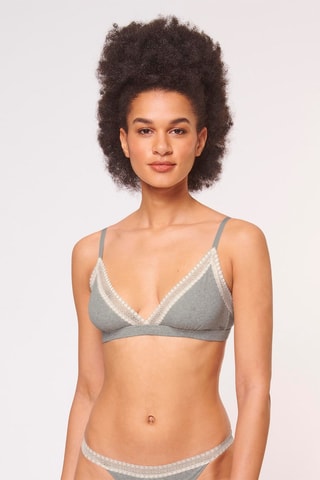 Soutien-gorge - 
Gris et blanc