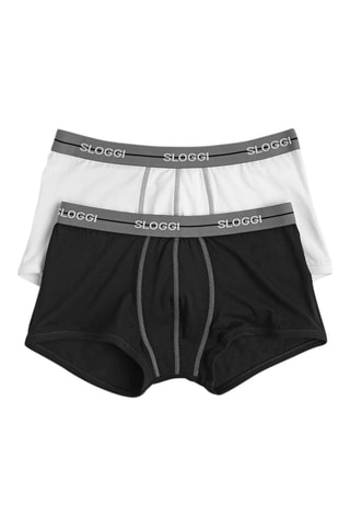 2 boxers Start Hipster  - Blanc, noir et gris