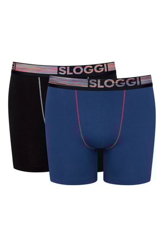 2 boxers men GO ABC H  - Noir et bleu