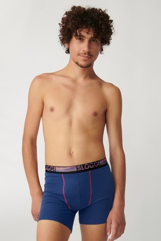 2 boxers men GO ABC H  - Noir et bleu