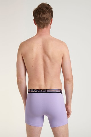 2 boxers men GO ABC - Violet et vert olive