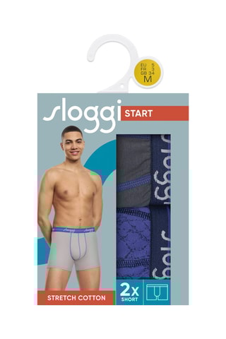 2 boxers Start Short C2P - Bleu et gris