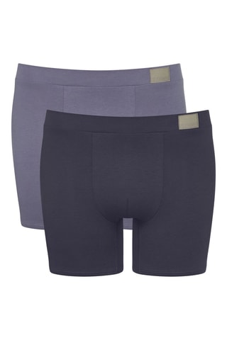 2 boxers GO Natural  - Bleu et gris