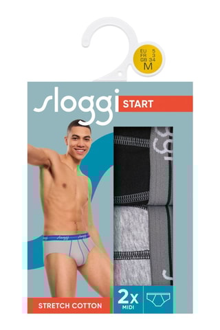 2 slips Start  - Noir et gris