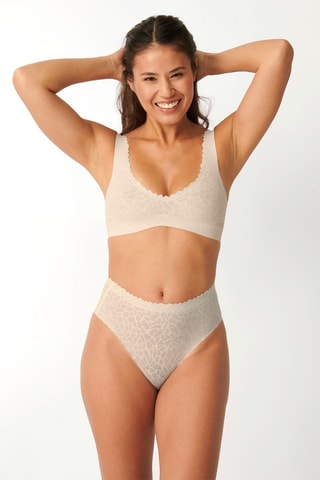 Culotte taille haute Zero Feel Lace  - Blanc