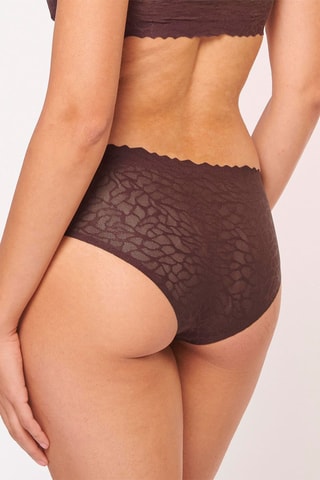 Culotte Zero Feel Lace  - Marron