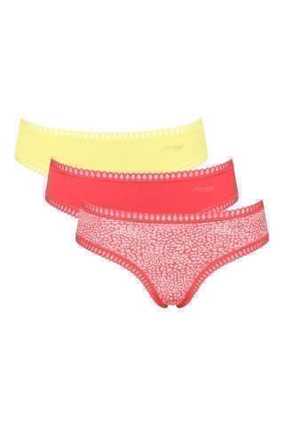 3 culottes Hipster  - Blanc, rouge et jaune